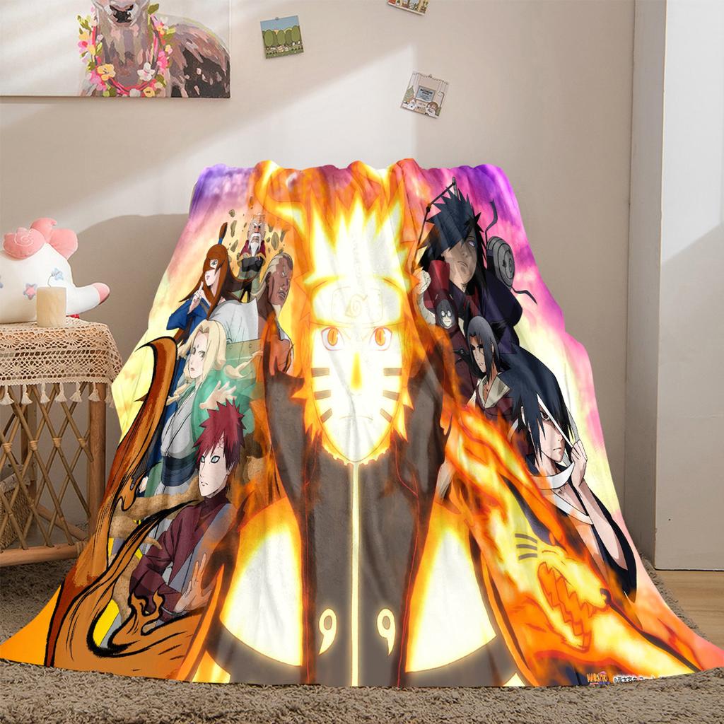 Japanese Anime Cartoon NARUTO Famous Uzumaki Naruto Blanket Soft Home Furnishing Nap Decoration Four Seasons Warm Sherpa Blanket B3
