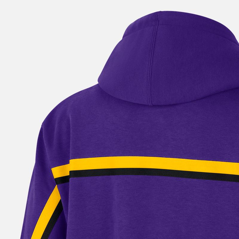 Jordan Dámská pletená mikina s kapucí s potiskem abecedy Los Angeles Lakers Fialová DR2525-504