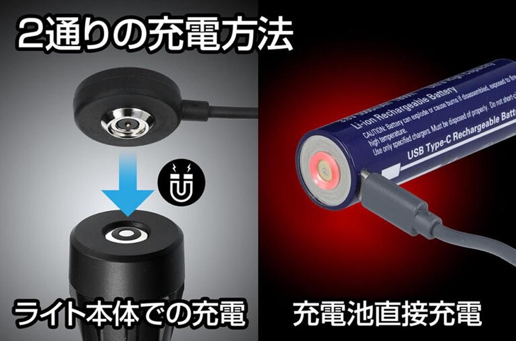 GENTOS G Series LED USB 1250 Run and Waterproof To Uses Dedicated Rechargeable Battery GF-216RG Flashlight, Rechargeable, Lumens, 3-Hour Time,