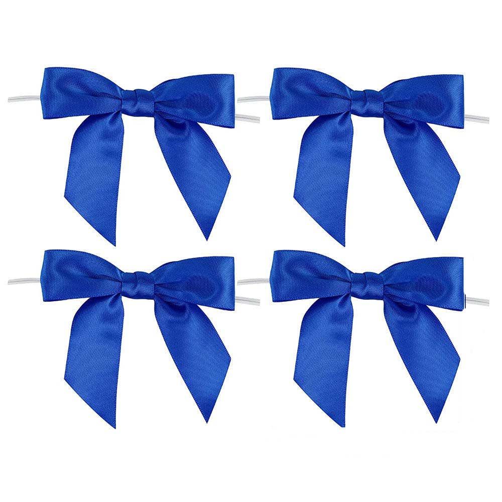 

50 шт./набор 3,5-дюймовых маленьких подарочных бантов, бант из атласной ленты, готовые банты, палочки для торта, свадьба, волосы, подарки на вечеринку, выпечка 50pcs синий/глубокий