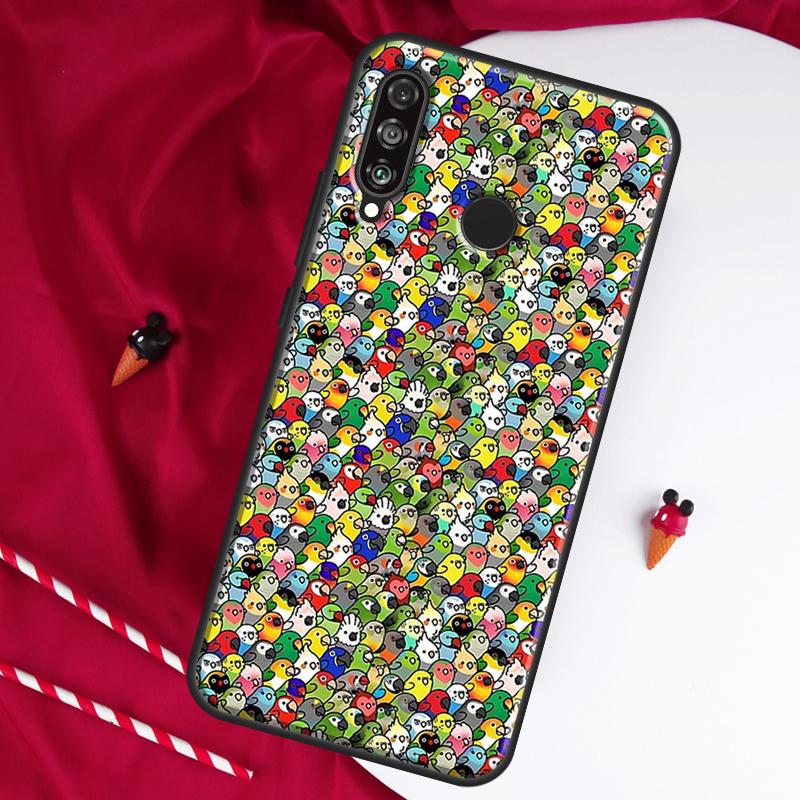 Parrot Birds Cockatiel For Huawei Nova 10 SE 9 5T 12s 12i 11i Y91 Y90 Y60 Y70 Y72 Y61 P20 P30 P40 Lite P60 Pro Case Huawei Nova 12i