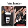 Car Keyring Leather Plaid Keychain Buckle Key Ring Chain Holder For Citroen C4 C3 C5 C1 C2 C6 C4L DS3 DS4 Berlingo Picasso WR3