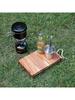 CAPTAIN STAG Wooden Table Cutting Board Chopping Board Compact Roll Table 2way Width 29 X 19 X Height 5cm Storage Bag Included Wood Bracelet UP-2652