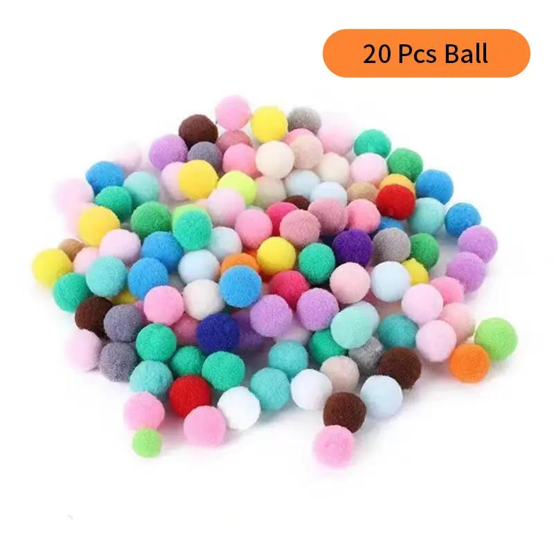 

Cat Toys Interactive Launch Training Cat Toys Cat Supplies Creative Mini Pompoms Games Stretch Plush Ball Toys Pet Accessories
