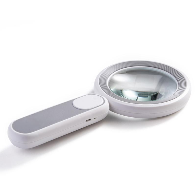 With 21 LED Light Magnifying Glass 8X Lighted Magnifying Glass Handheld Illuminated Magnifier Reading Magnifying Glass