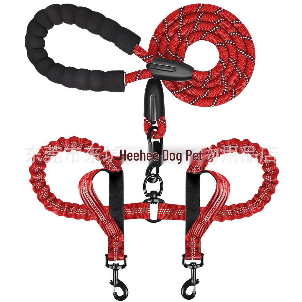 Dual-Head Retractable Luminous Anti-Tangle Dog Leash