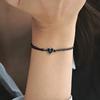 Heart Spade Enamel String Bracelet (Black) BH6B36641WB210