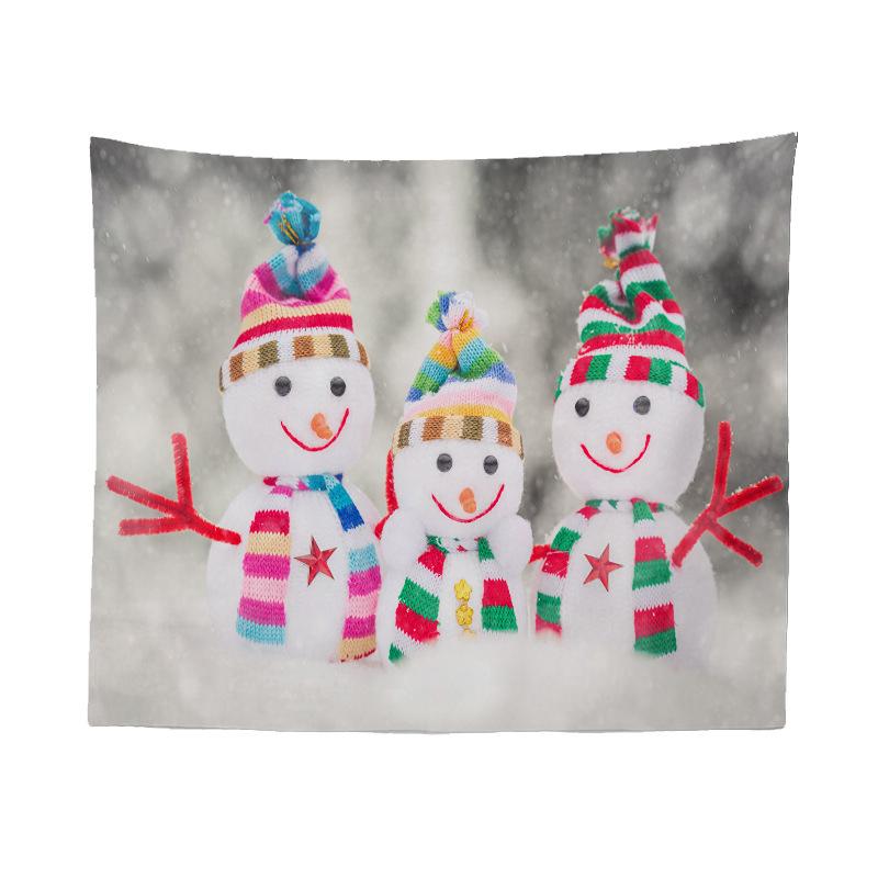 Amazon Amazon Hanging Cloth Christmas Series Snowman Hot Selling Home Decoration Tapestry Wall Hanging