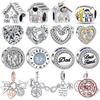 925 Sterling Silber Familienhaus Liebe für immer Familienperlen Pandent Charm Fit Original Pandora Armband DIY Bead MS Schmuck Geschenk