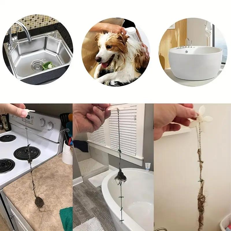1Pcs Bathroom Pipe Anti-blocking Hair Cleaning Hook Small Flower Shape Sewer Hair Cleaner Dredge