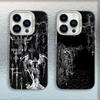 Cyber Sigil Cross Line Phone Case For iPhone 16,15,14,13,12,11,Mini,Pro,MAX White Matte Shockproof Cover