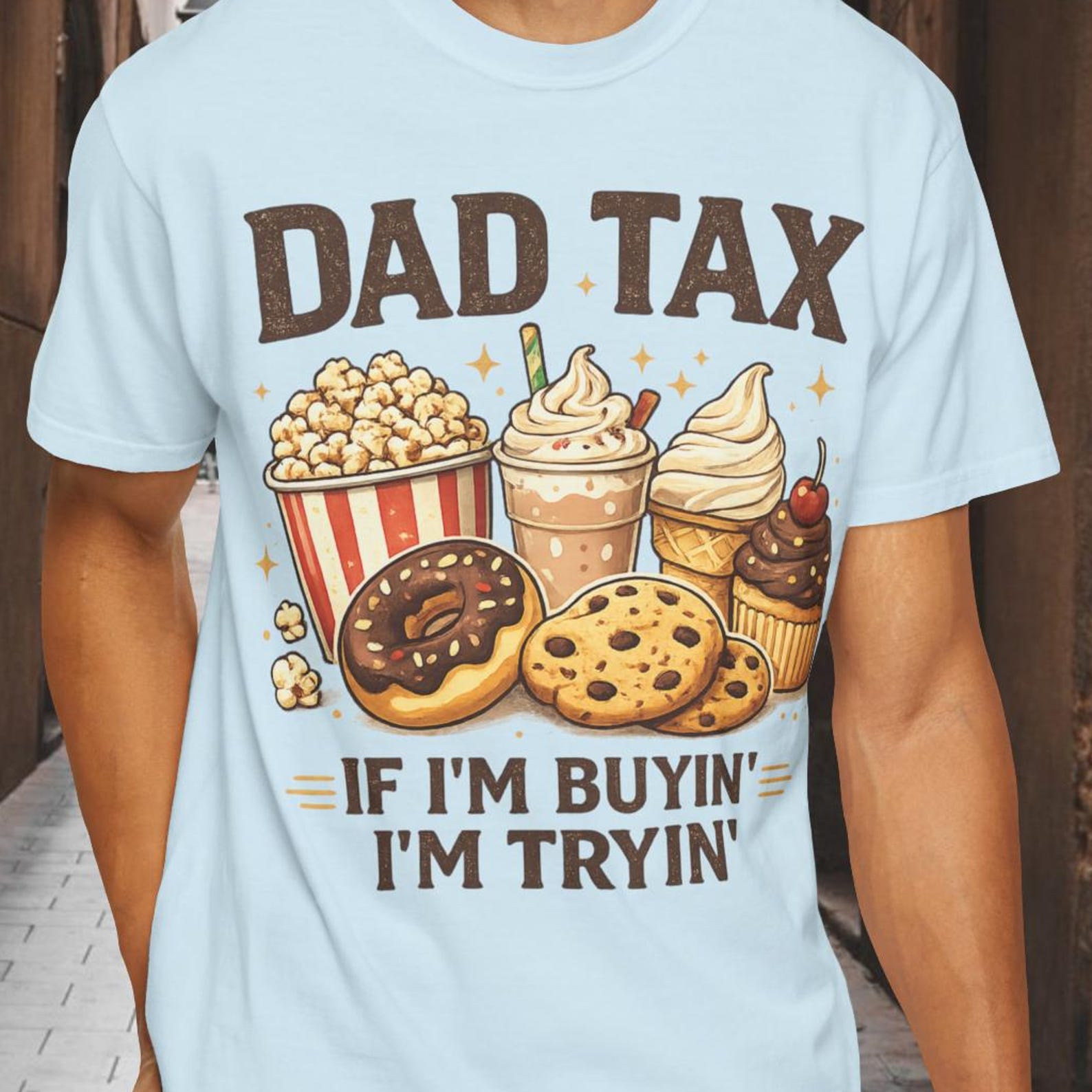 Comfort Colors Dad Tax Shirt, Snack Lover Dad Tee, Dad Joke Shirt, Funny Fathers Day T shirt Gift, Dad Food Shirt, Sweet Tooth Dad T shirt S