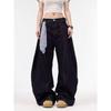 Damen Jeans 2025 Herbst/Winter Retro Locker Weites Bein mit Taschen Design