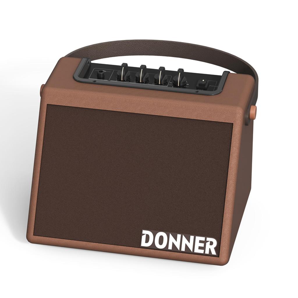 Donner 20W External Mini Wireless Amplifier for Electronic and Includes Japanese Instruction Manual DDA-20, Brown, Drums, Keyboards, Speakers,