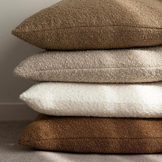 Textured Cushion Cover Boucle Cover, Cozy Throw Pillow Case, Decorative Solid Color for Sofa Couch Living Room Bedroom, 18 x Inch Cases
