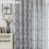 1PC NAPEARL Modern Light Gray Mixed Pattern Jacquard Curtain Texture Soft Light Sheer Curtain for Bedroom Living Room Home Decor