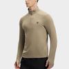 Fila Solid Color Stand Collar Pullover Knit Long Sleeve Regular T-Shirt Men Tops Malt-Ball A11M417201F-BN
