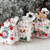 Merry Christmas Gift Bag Canvas Handbag Knitted Storage Bag Christmas Eve Apple Candy Bag Santa Claus DIY Decorations Xmas Gifts