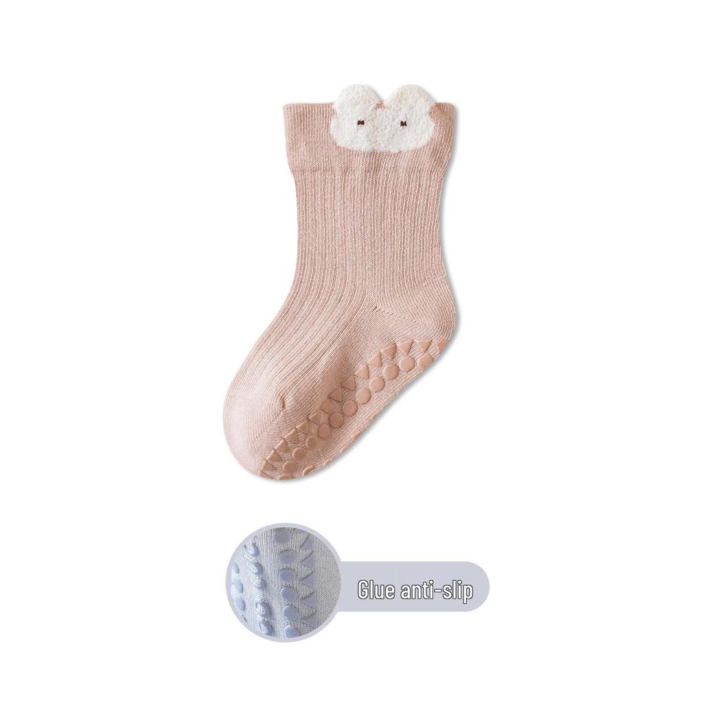 Newborn Mid-Calf Cartoon Socks - Non-Binding, Non-Slip, Boneless Cotton for Spring & Autumn