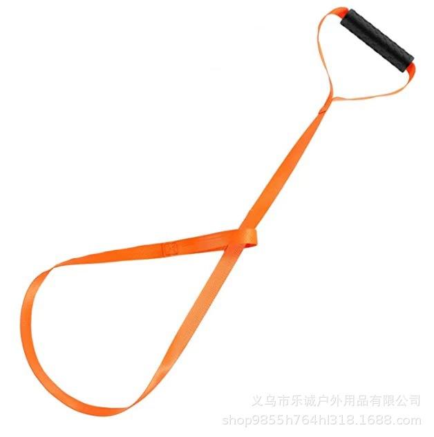 Deer Drag Strap Heavy Duty Hunting Rope Pulling Harness Outdoor Game Retrieval Non Slip Handle Reflective Orange Deer Hauler Kit