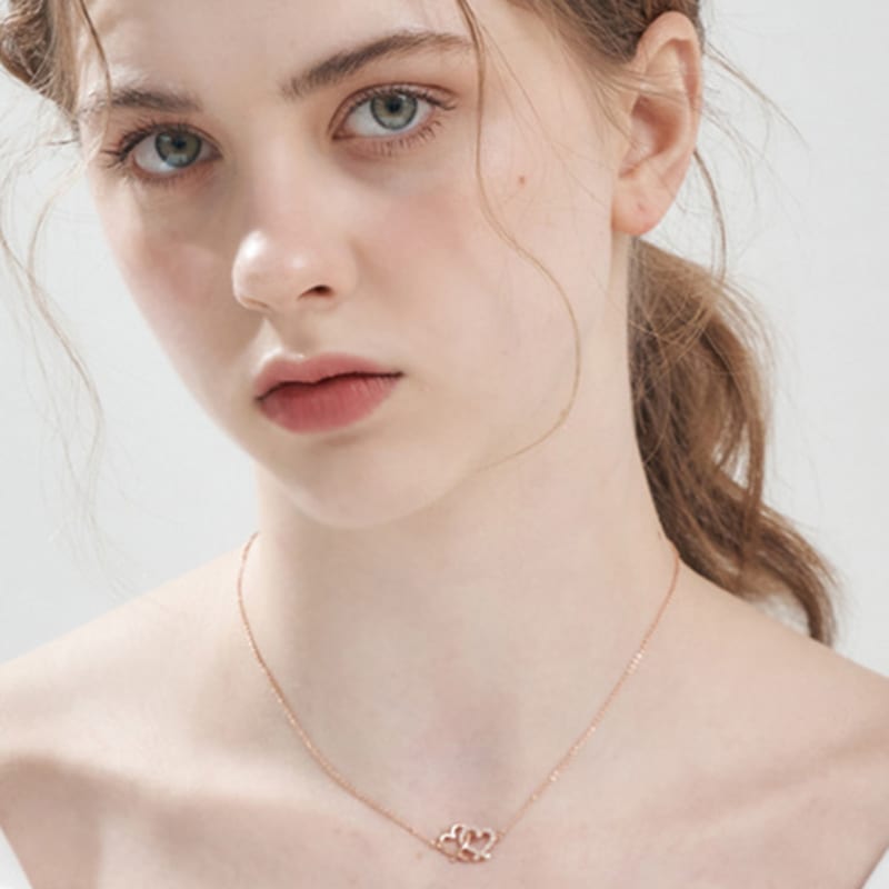 CRANNE Twin Heart Necklace C24NB121