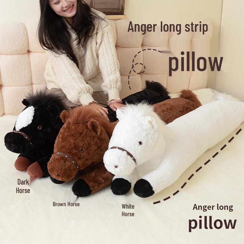 Year of the Horse Plush Cushion Doll - Sleeping Horse Hug Toy for Girls