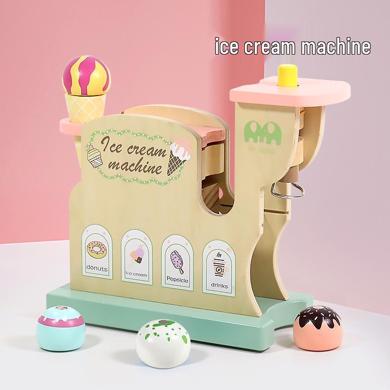 

Wooden Ice Cream Maker Role Play Toy for Kids - Novel Gift for Boys & Girls
