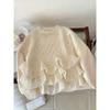 Girl's Knitted Sweater Dress: Soft Pink with Ruffled Hem, Perfect for Fall/Winter