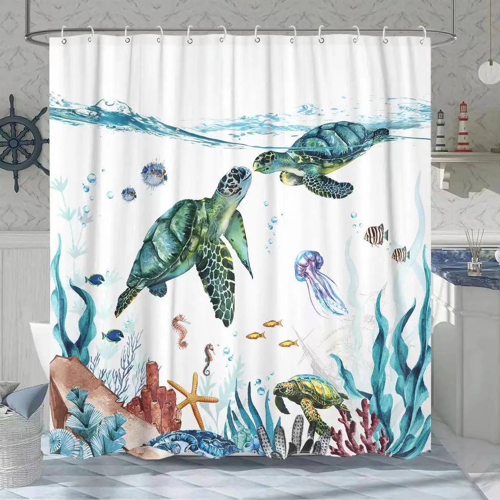 Dinosaur Funny Dino Kids Shower Curtains Bathroom Set Boys Animal Shadow Girls Cartoon Silhouette Black White Art Bathroom Decor