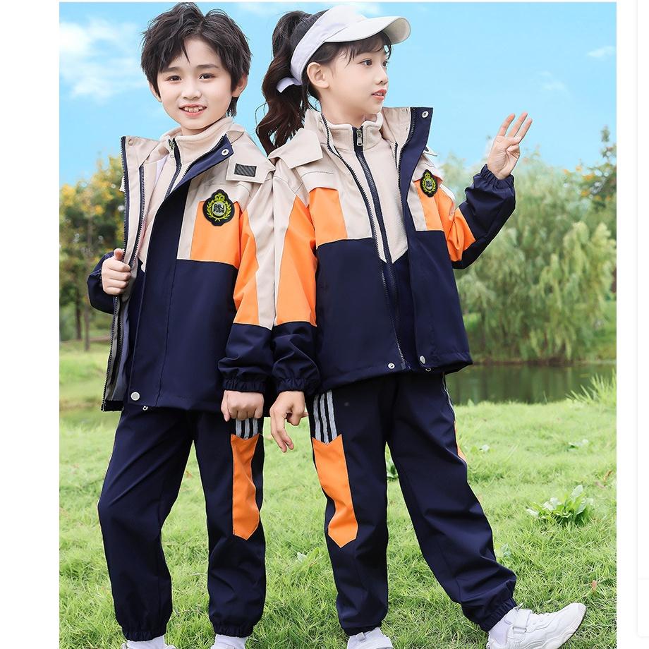 Primary School Uniforms for Men and Women Three-piece Suits, Large Class Children's Autumn and Winter Sports Games, Group Class Leisure Sports Suits
