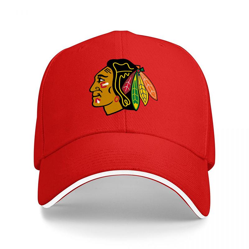 Бейсболка Chicago Blackhawks Черная Регулируемая Кепка с Логотипом Команды для Фанатов и Спортивных Энтузиастов Adjustable
