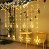 Snowflake Christmas Curtain String Lights