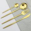 4piece Stainless Colorful 180 Dinnerware Steel Cutlery Rainbow Dinner Set Knife Fork Coffee Spoon Silverware Kitchen Tableware Set