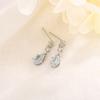 S925 Silver Light Blue Teardrop Earrings Minimalist Niche Design Sweet Elegant Lightweight Luxury Studs For Women