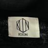 KUON wool Long sleeve High neck Cut S black Shoulder patch pullover Men's Used