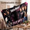 Custom Name Flannel Blanket,Tokio Hotel Lightweight Warm Bed Blanket For Couch & Holiday Gift