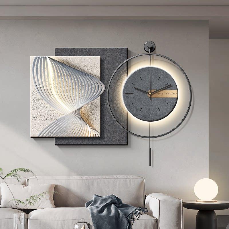Bedrooms Led Clock Wall Art Mural Fashion Creative Aesthetic Interior Simple Wall Watch Big Size Luxury Wanduhr Room Decorations