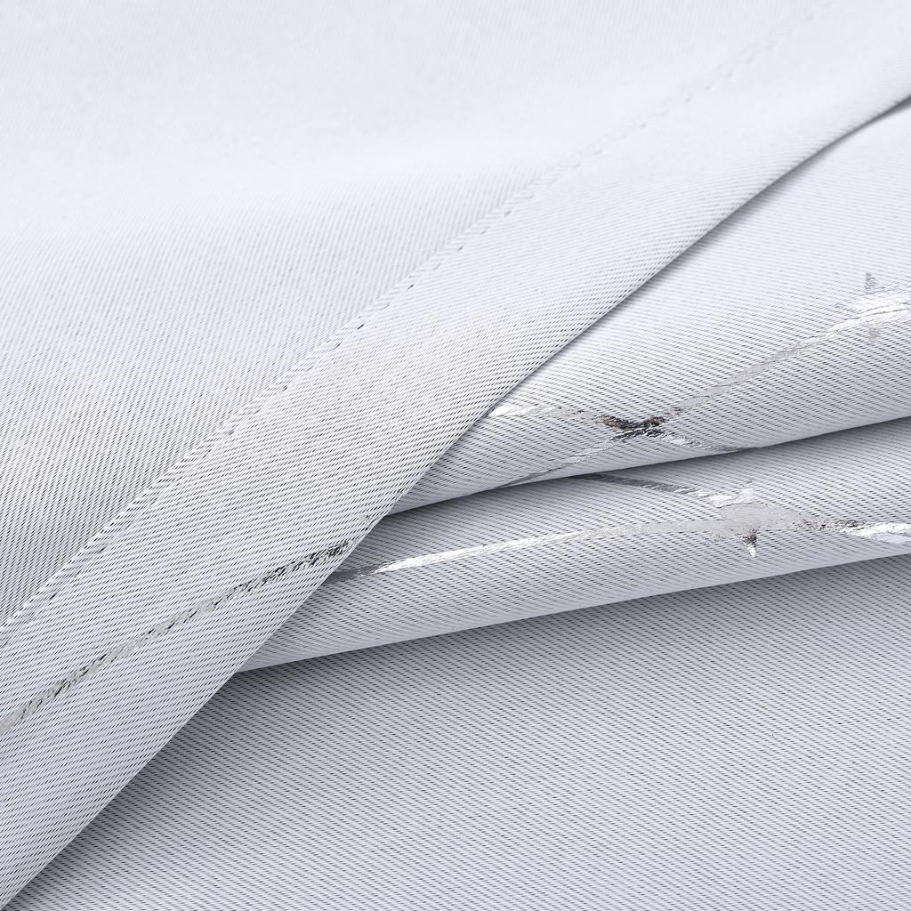 Blackout Curtains for Bedroom Noise Reducing Thermal Insulated Wave Line Foil Print Room Darkening for Living Room