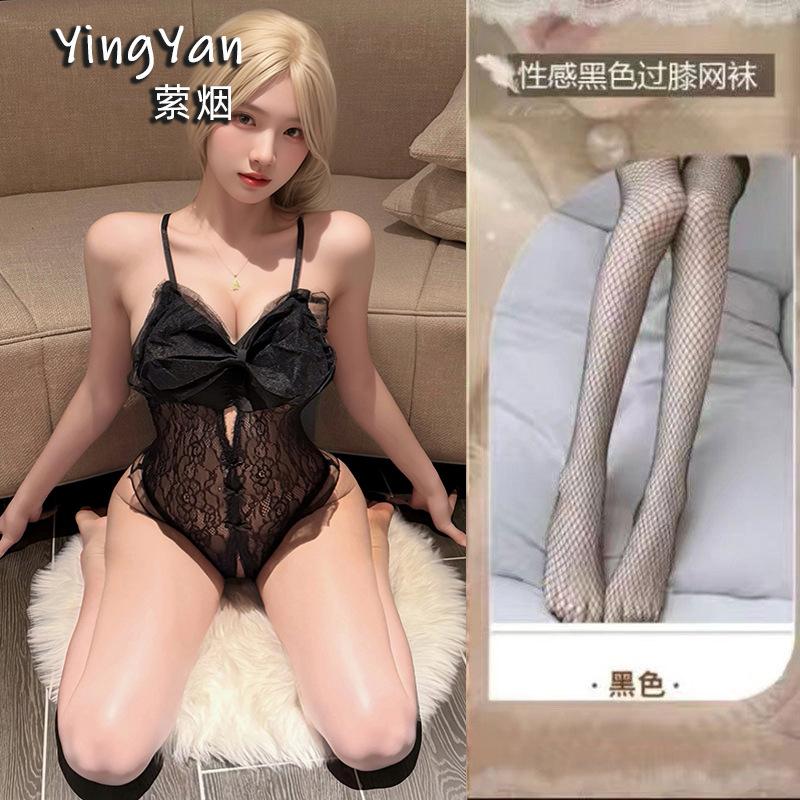 Sexy underwear new onesie sexy suspender lace temptation hollow open gear free hot uniform pajamas women