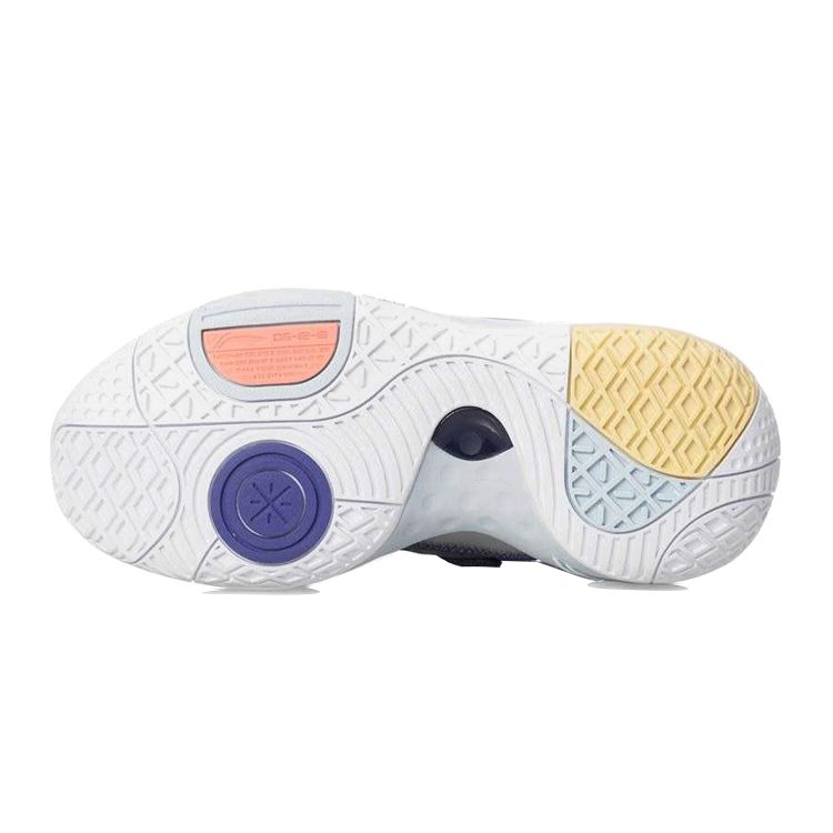 Li Ning All City 8 V2 Youth Version Comfortable Non-Slip Supportive Lightweight Mid-Top Basketball Shoes Kids Basketball Shoes Black Purple ABAQ043-4