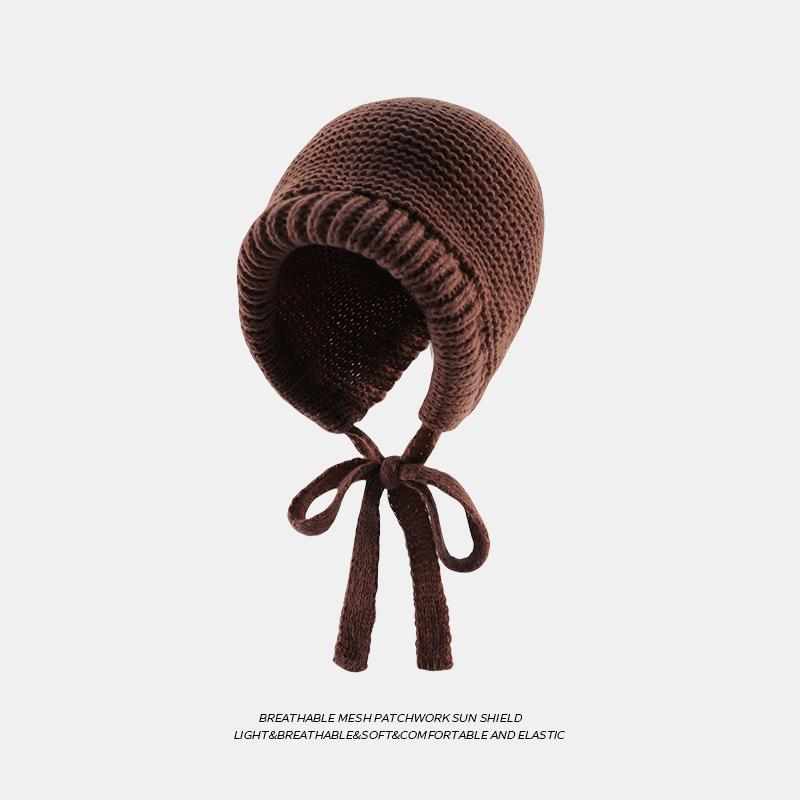 Korean Balaclafa Hat Scarf One Piece Women's Two Piece Set Autumn and Winter Hooded Scarf Warm Cloak Knit Hat