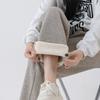 Autumn and winter new women's clothing wool silk velvet warm wide-leg pants high waist straight casual thickened narrow banana