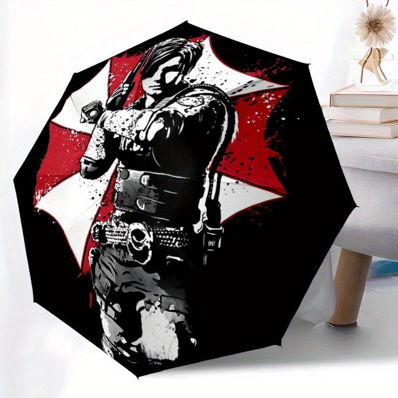 1pc Resident Evil Design Automatic Open/CloseUmbrella,Compact Umbrella for Men & Women Day Gift.N077