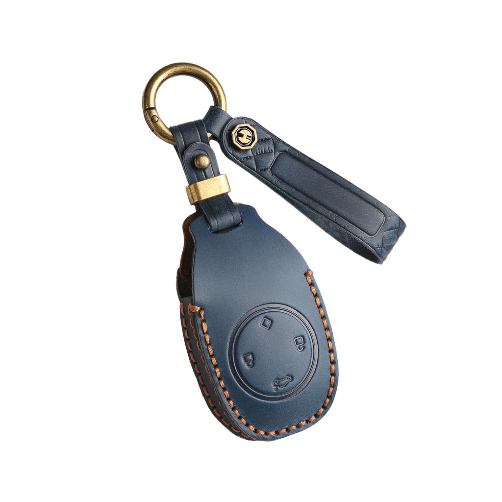Car Key Protective Cover Is Suitable for Zero Run T03 Modified Men's and Women's Real Cowhide Key Case.