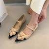 Vysoce kvalitní ležérní boty na silném podpatku pro ženy Korejský styl Módní mělké boty s květinami Dámské boty Zapatos De Mujer 2024