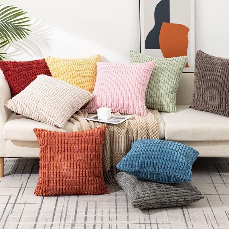 

Corduroy Pillowcase Without Core Home Pillow Bedside Cushion Cover Comfortable Sofa Corn Kernel Pillowcase 45 * 45cm [excluding core]