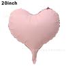 20 Inch Matte Crooked Heart Aluminum Film Balloon Candy Color Curved Love Helium Balloon Party Decoration