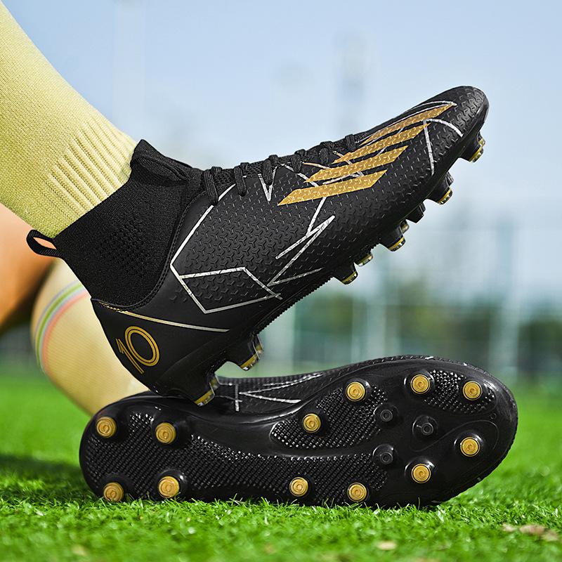 New football shoes men's and women's adult high-top long nails AG youth broken nails TF professional football game training shoes