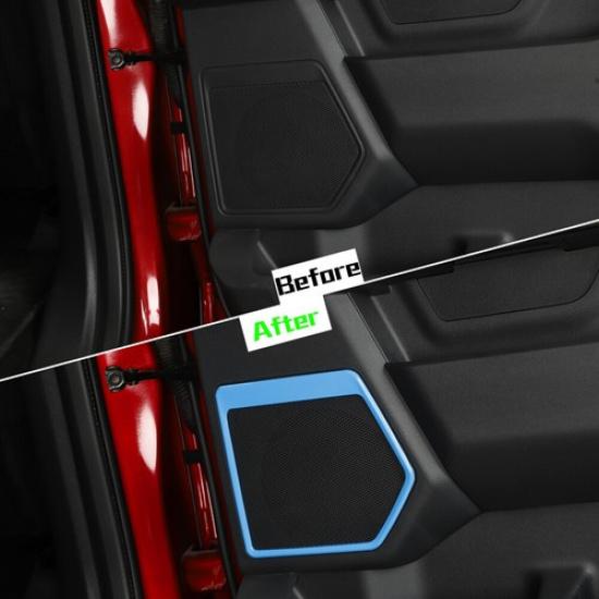 Light Blue Interior Door Speaker Horn Frame Decor Cover Trim For Ford F150 +