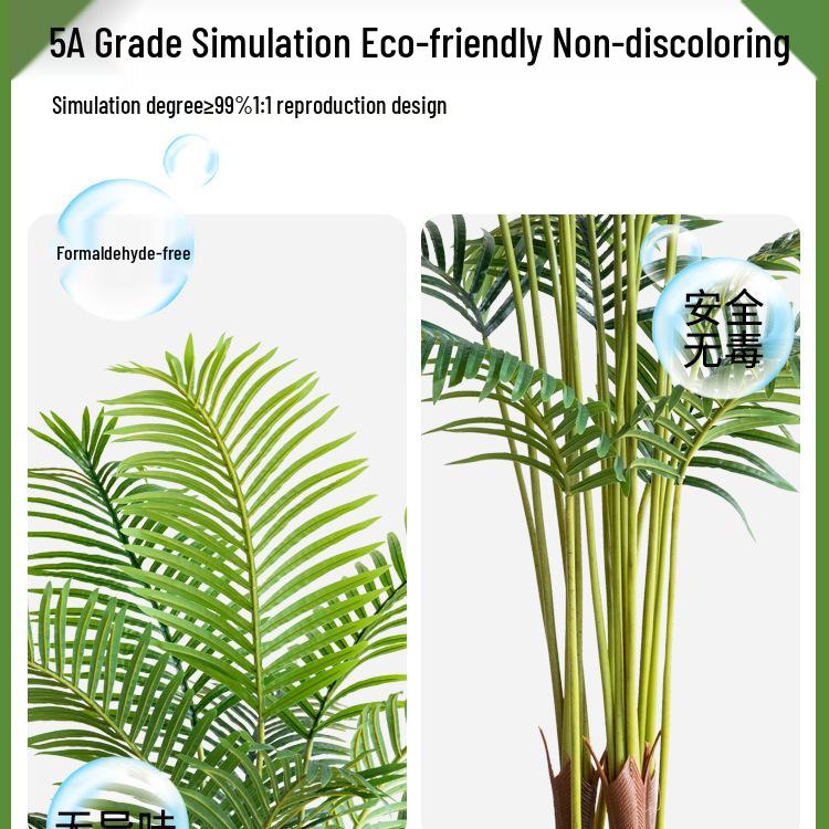 Bionic Green Sprenger's Fern Artificial Tree for Indoor Luxury Living Room Décor